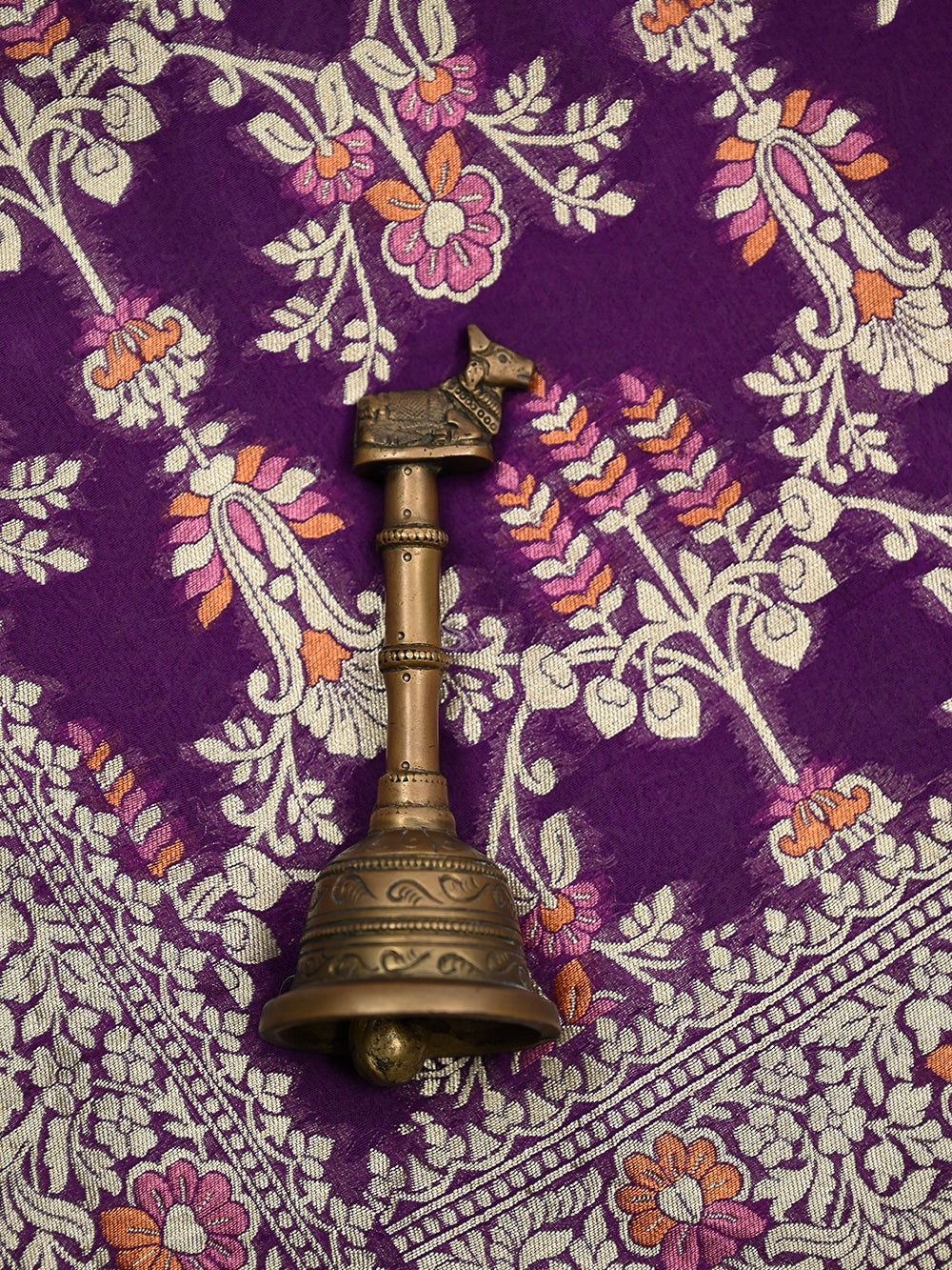 Purple Meenakari Khaddi Georgette Handloom Banarasi Suit - Sacred Weaves