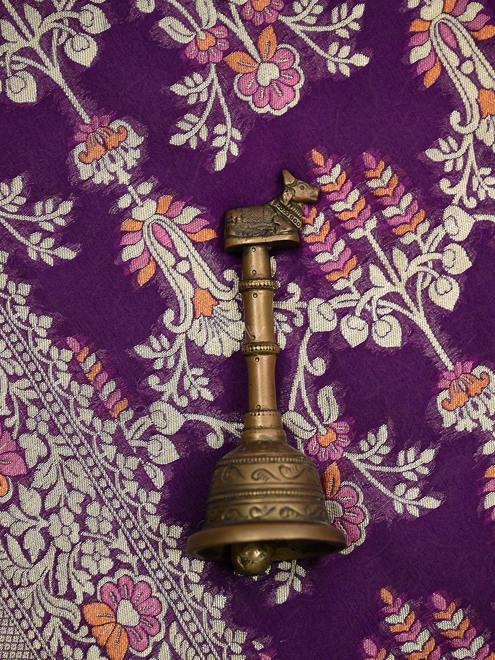 Purple Meenakari Khaddi Georgette Handloom Banarasi Suit - Sacred Weaves