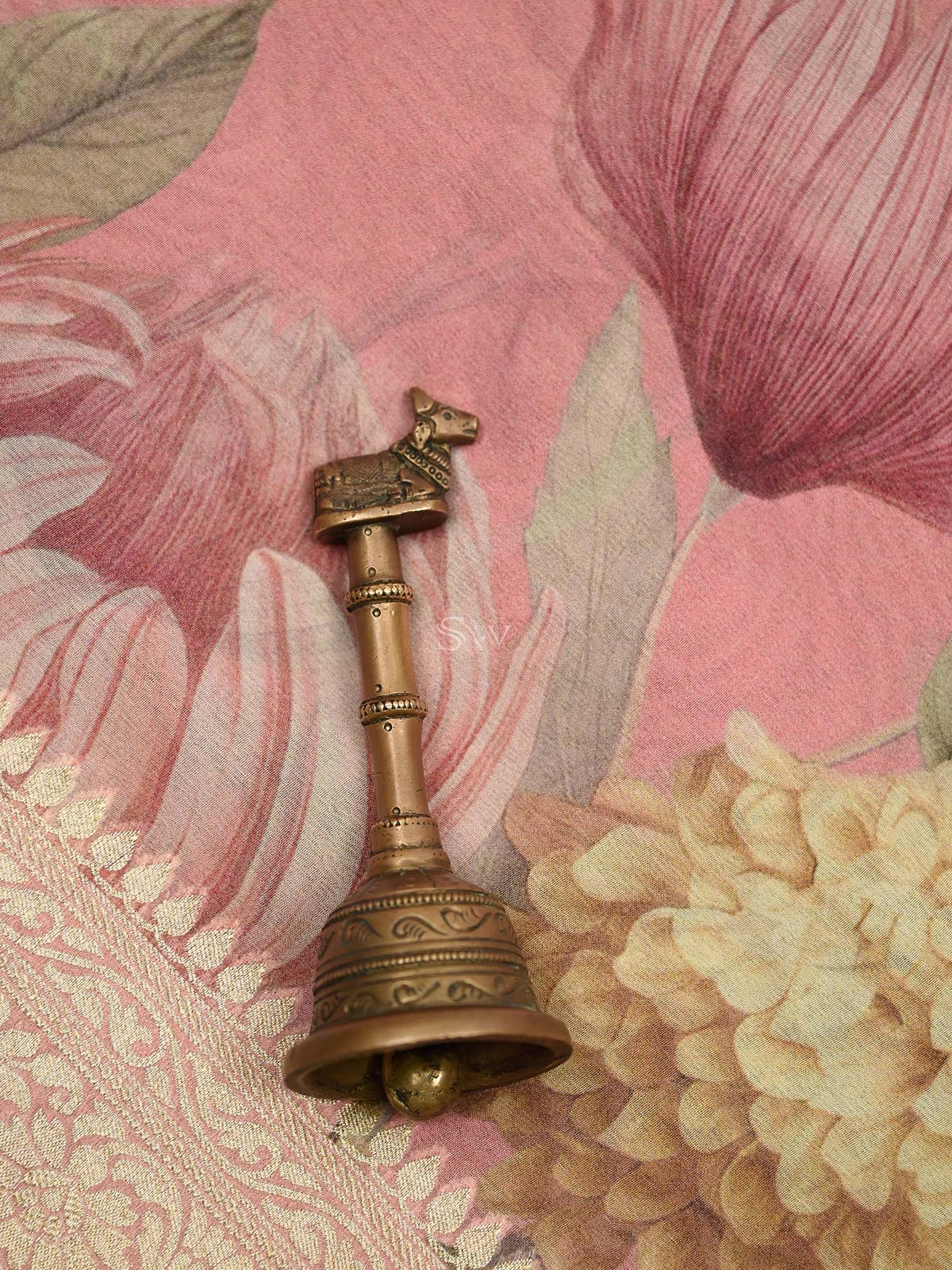 Peach Booti Khaddi Georgette Handloom Banarasi Suit