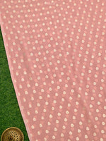 Peach Booti Khaddi Georgette Handloom Banarasi Suit - Gift Box - Sacred Weaves
