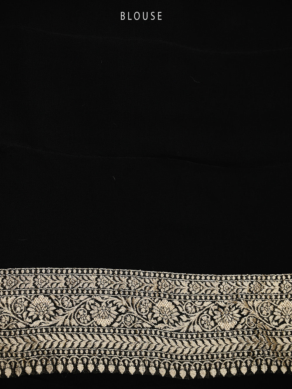 Black Konia Khaddi Georgette Handloom Banarasi Saree - Sacred Weaves
