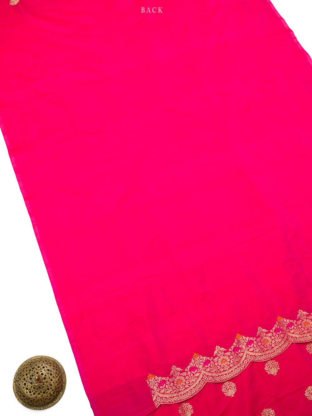 Dark Pink Booti Katan Silk Handloom Banarasi Suit - Sacred Weaves