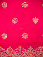 Dark Pink Booti Katan Silk Handloom Banarasi Suit - Sacred Weaves