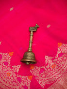 Dark Pink Booti Katan Silk Handloom Banarasi Suit - Sacred Weaves