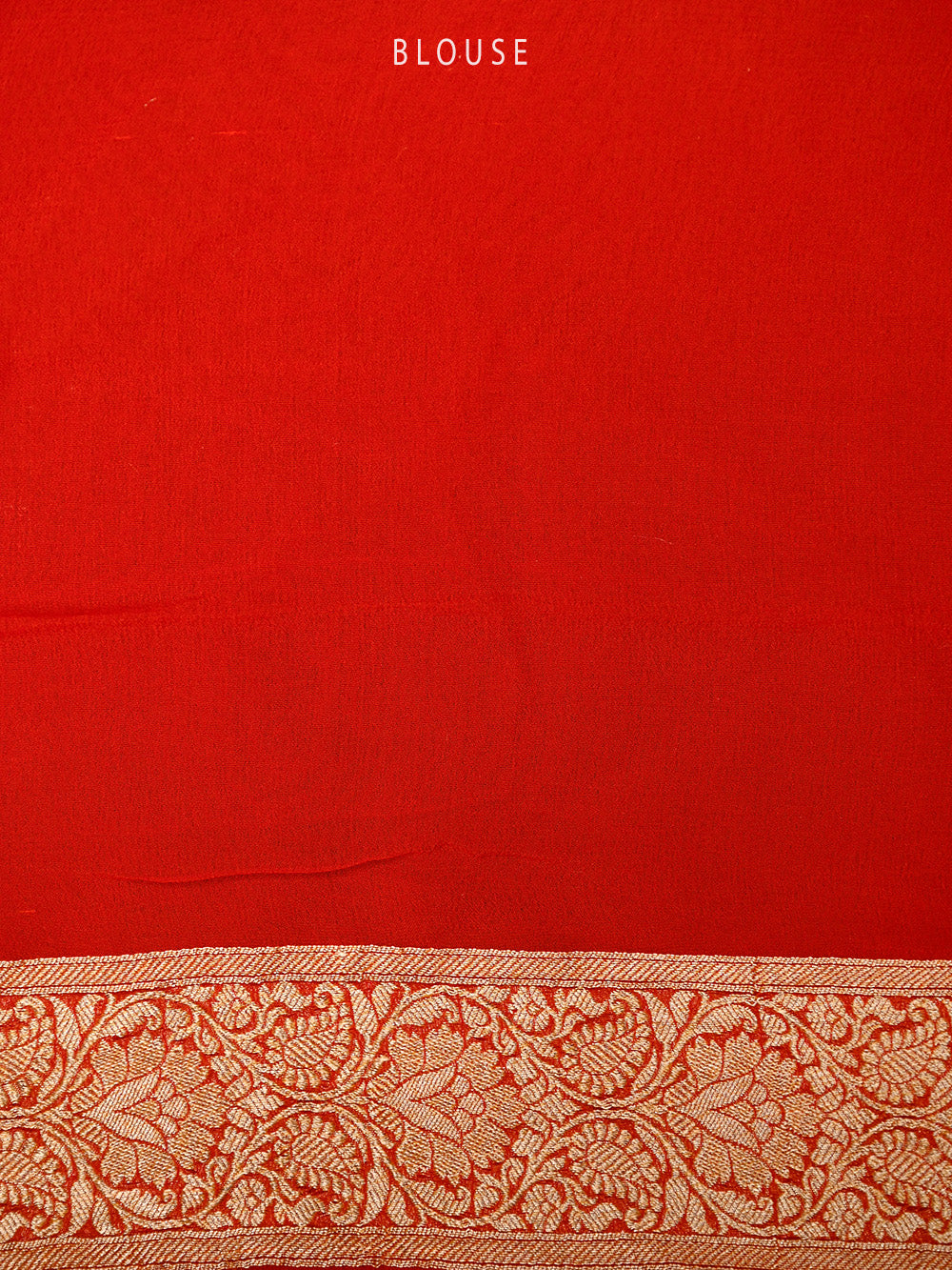 Dark Orange Meenakari Jaal Khaddi Georgette Handloom Banarasi Saree - Sacred Weaves