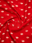 Red Meenakari Khaddi Georgette Handloom Banarasi Suit - Sacred Weaves