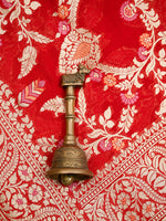 Red Meenakari Khaddi Georgette Handloom Banarasi Suit - Sacred Weaves