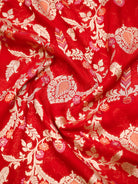 Red Meenakari Khaddi Georgette Handloom Banarasi Suit - Sacred Weaves