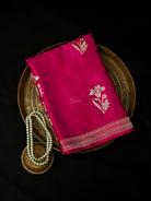 Magenta Boota Satin Silk Handloom Banarasi Saree - Sacred Weaves