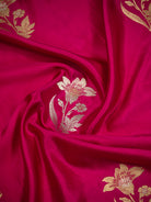 Magenta Boota Satin Silk Handloom Banarasi Saree - Sacred Weaves