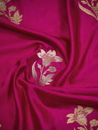 Magenta Boota Satin Silk Handloom Banarasi Saree - Sacred Weaves