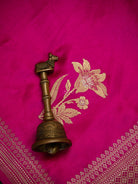 Magenta Boota Satin Silk Handloom Banarasi Saree - Sacred Weaves