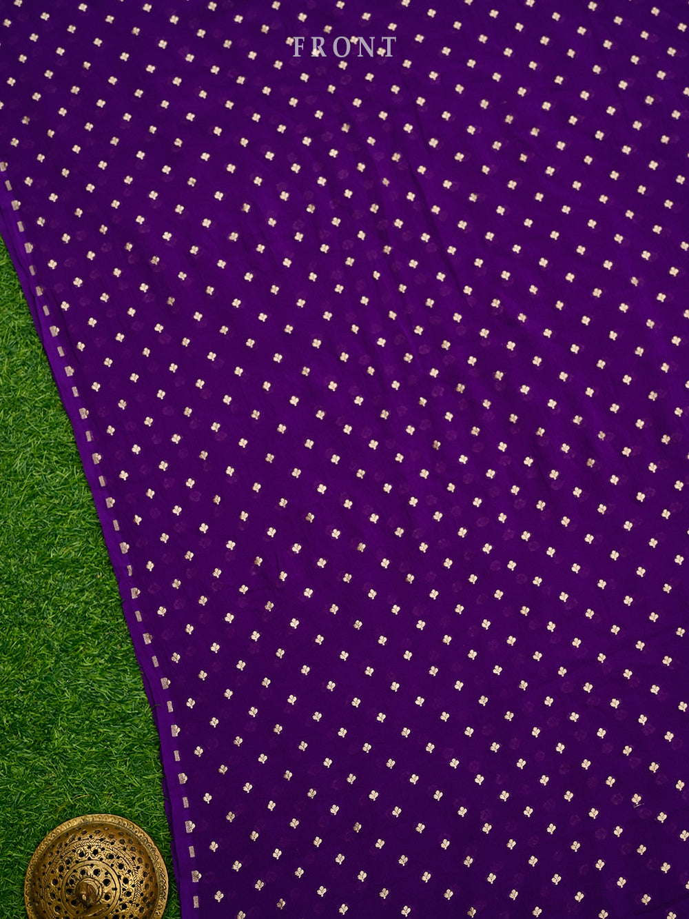 Purple Bandhani Khaddi Georgette Handloom Banarasi Suit