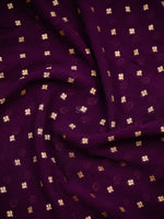 Wine Bandhani Khaddi Georgette Handloom Banarasi Suit - Sacred Weaves