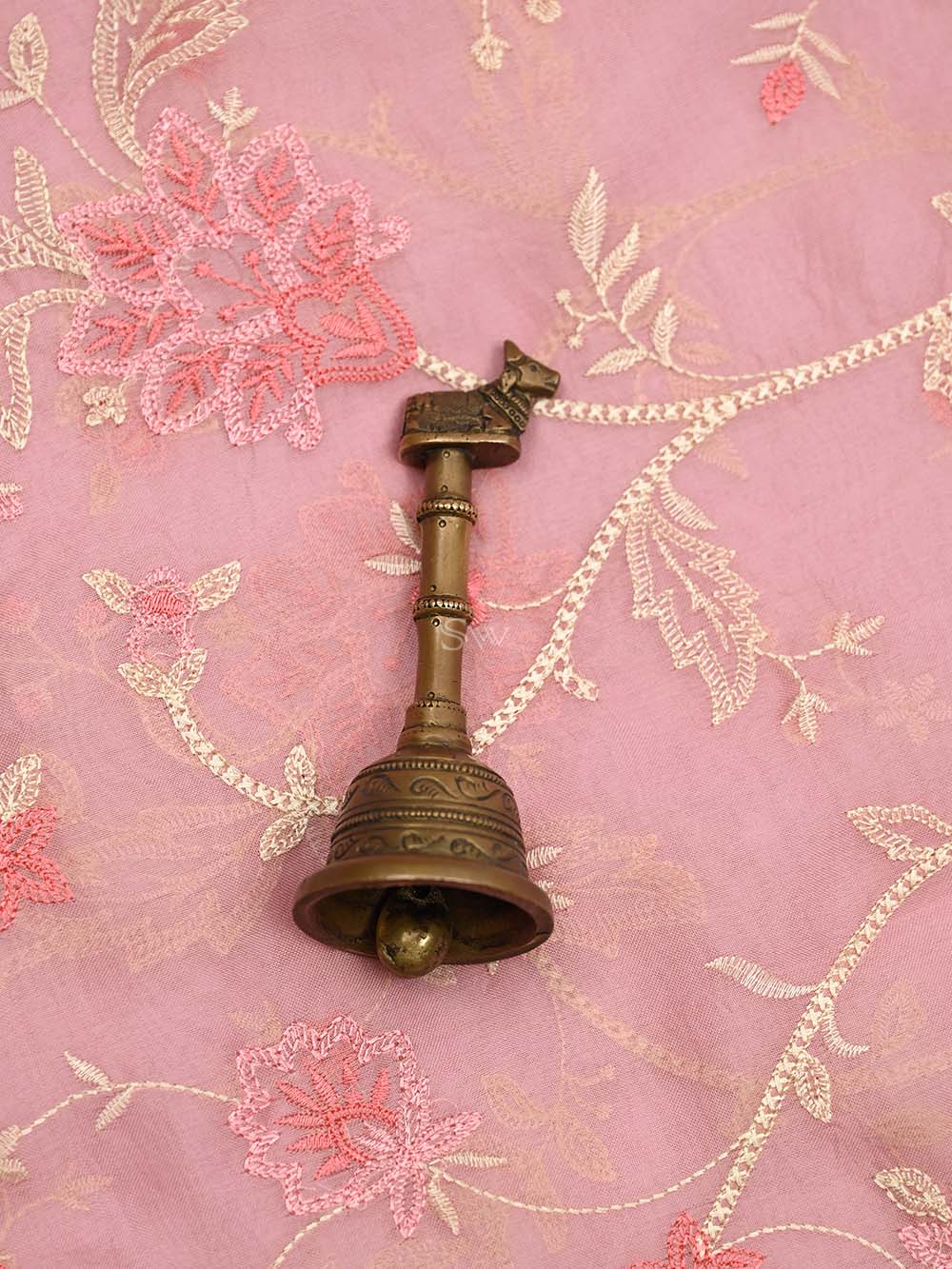 Pastel Pink Embroidery Organza Handloom Banarasi Suit