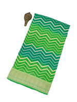 Green Rangkat Khaddi Georgette Handloom Banarasi Saree