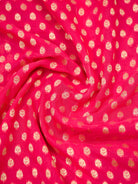 Pastel Pink Booti Khaddi Georgette Handloom Banarasi Saree - Sacred Weaves
