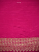 Dark Pink Sona Roopa Boota Satin Silk Handloom Banarasi Saree - Sacred Weaves
