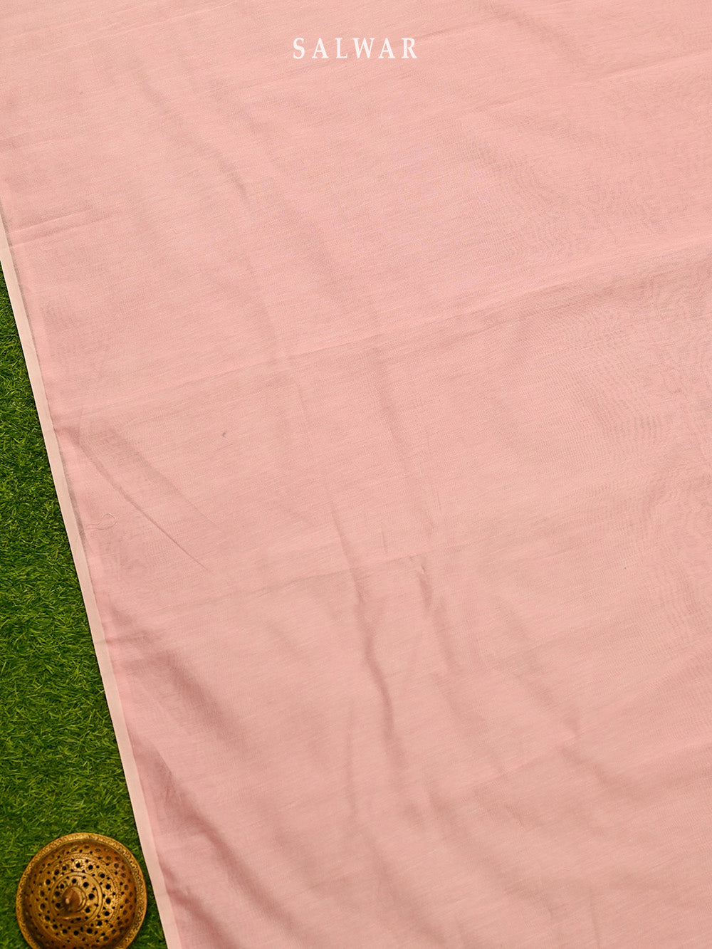 Pastel Pink Cotton Silk Handloom Banarasi Suit - Sacred Weaves