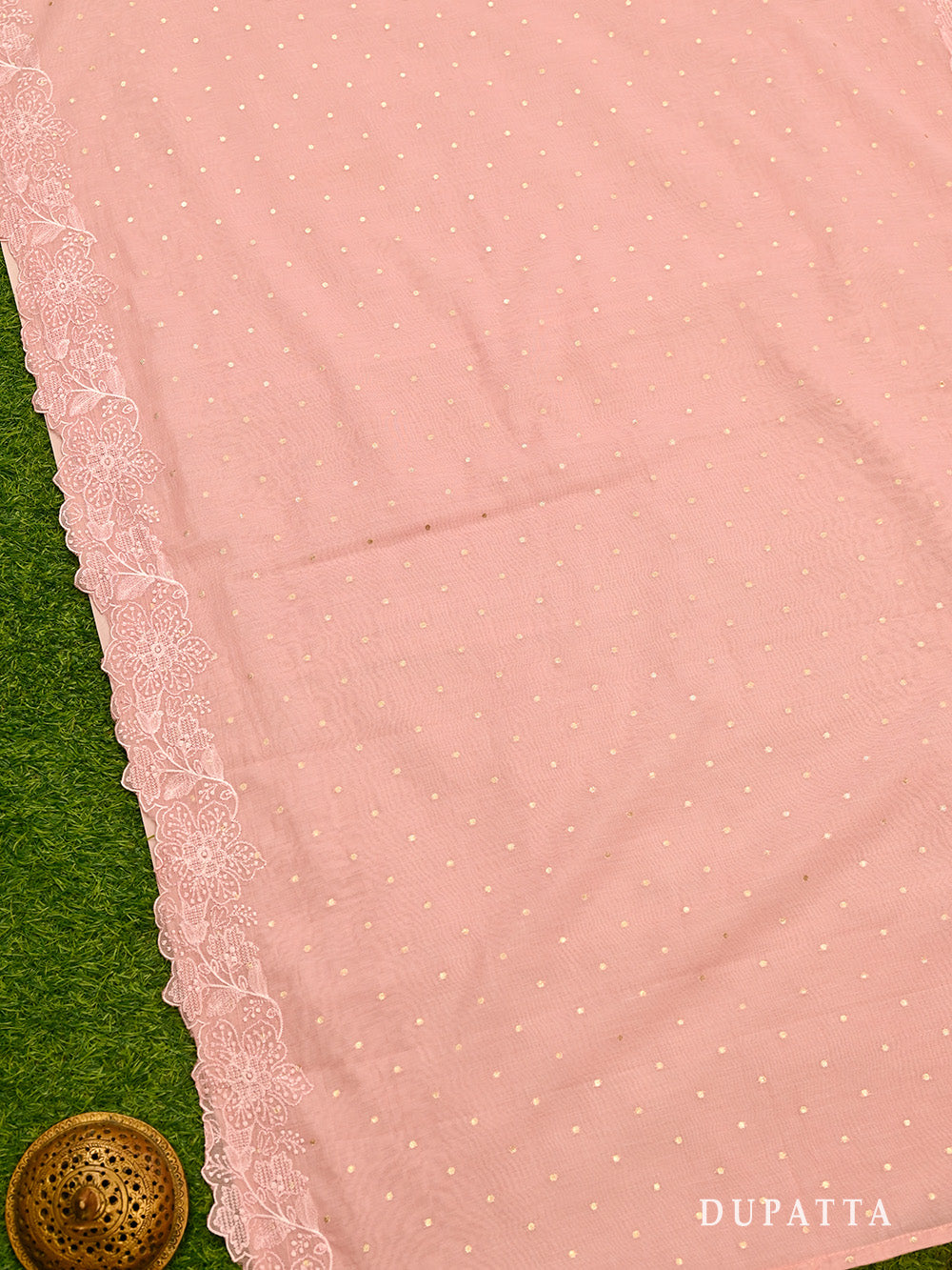 Pastel Pink Cotton Silk Handloom Banarasi Suit - Sacred Weaves