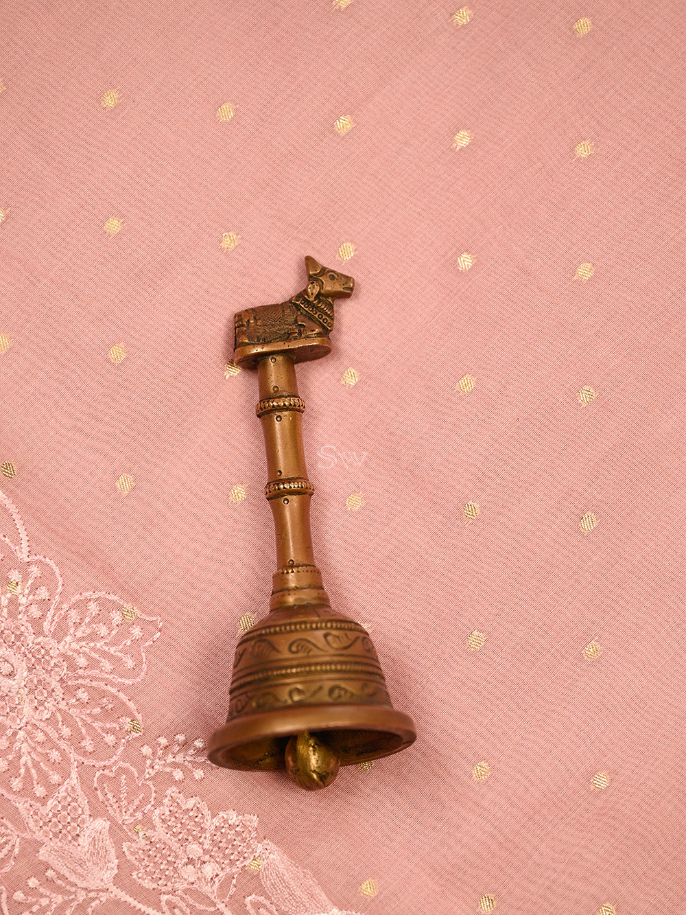 Pastel Pink Cotton Silk Handloom Banarasi Suit - Sacred Weaves