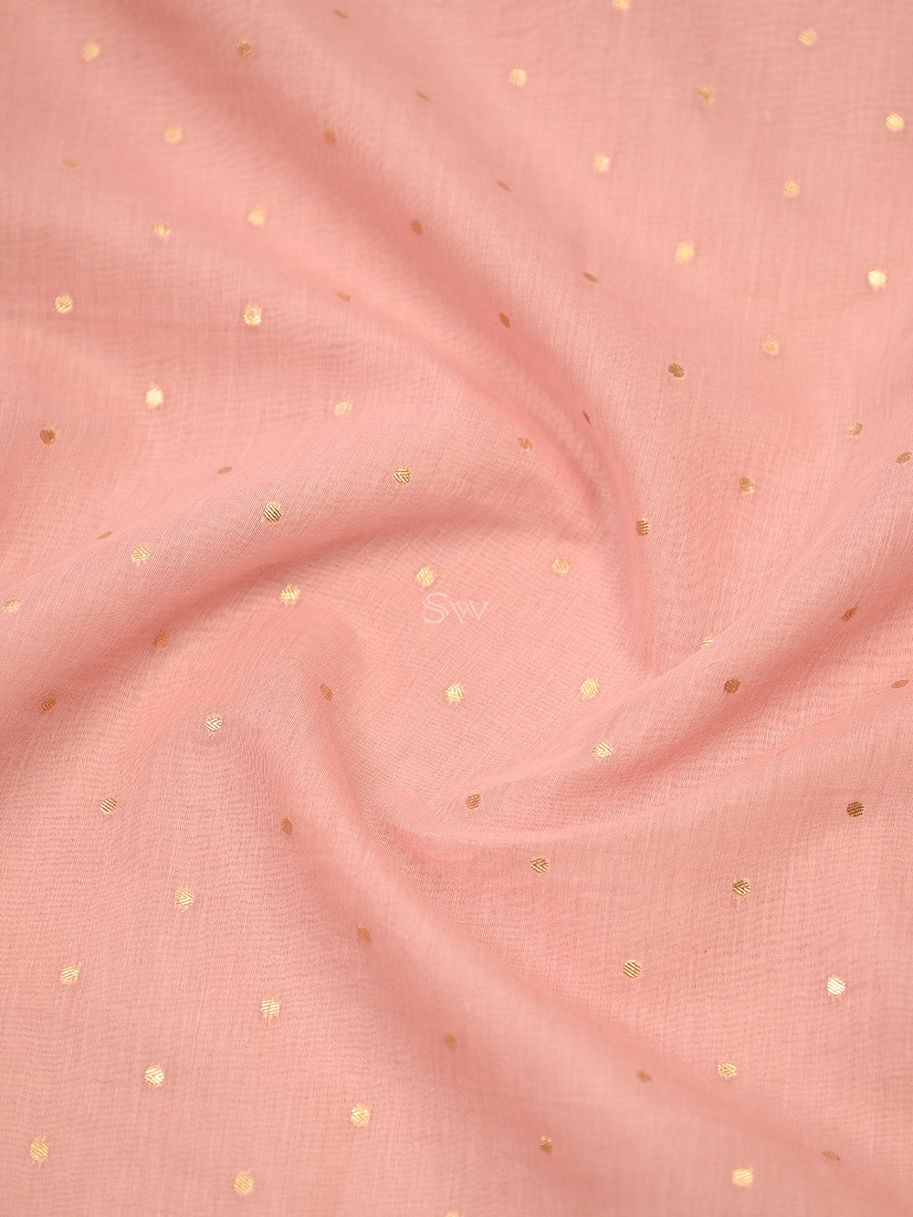 Pastel Pink Cotton Silk Handloom Banarasi Suit - Sacred Weaves