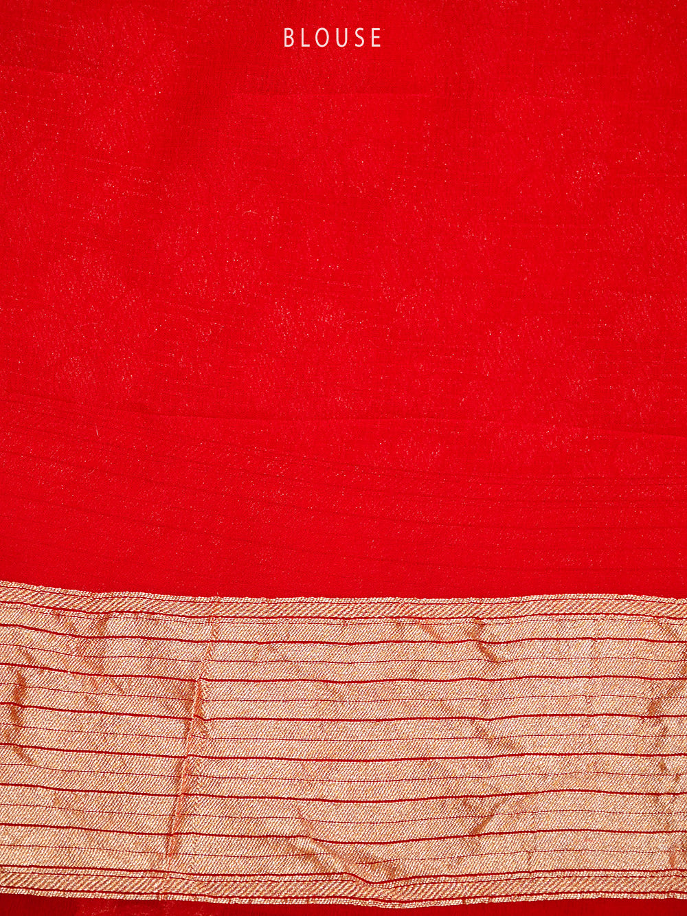 Red Meenakari Jaal Khaddi Georgette Handloom Banarasi Saree - Sacred Weaves