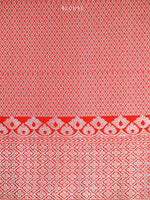Red Shikargah Boota Satin Silk Handloom Banarasi Saree - Sacred Weaves