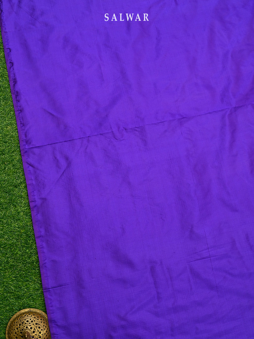Purple Booti Katan Silk Handloom Banarasi Suit