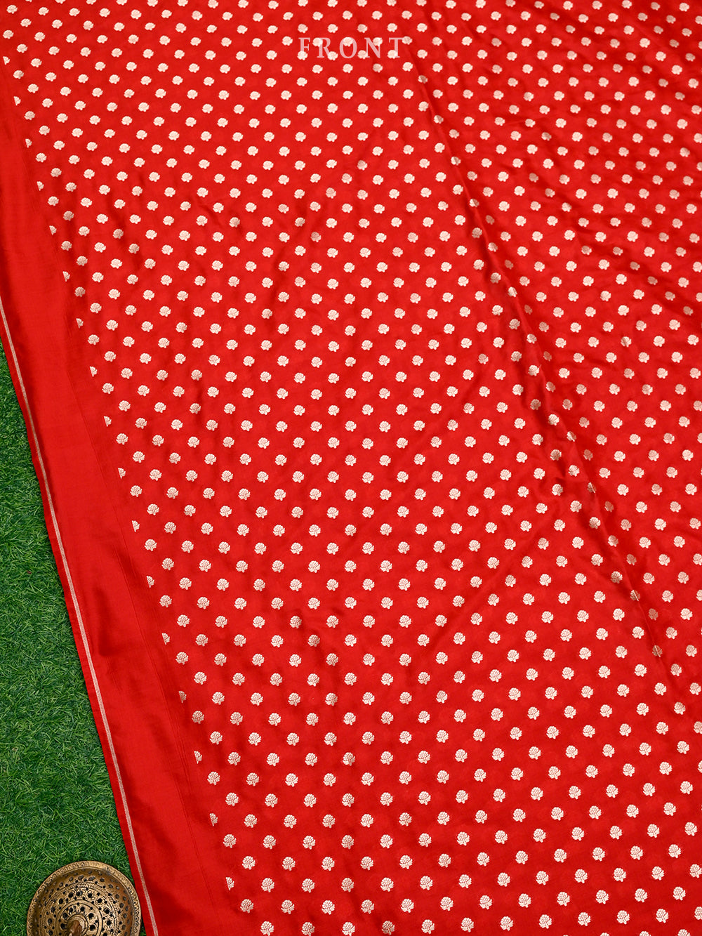 Red Katan Silk Handloom Banarasi Suit - Sacred Weaves