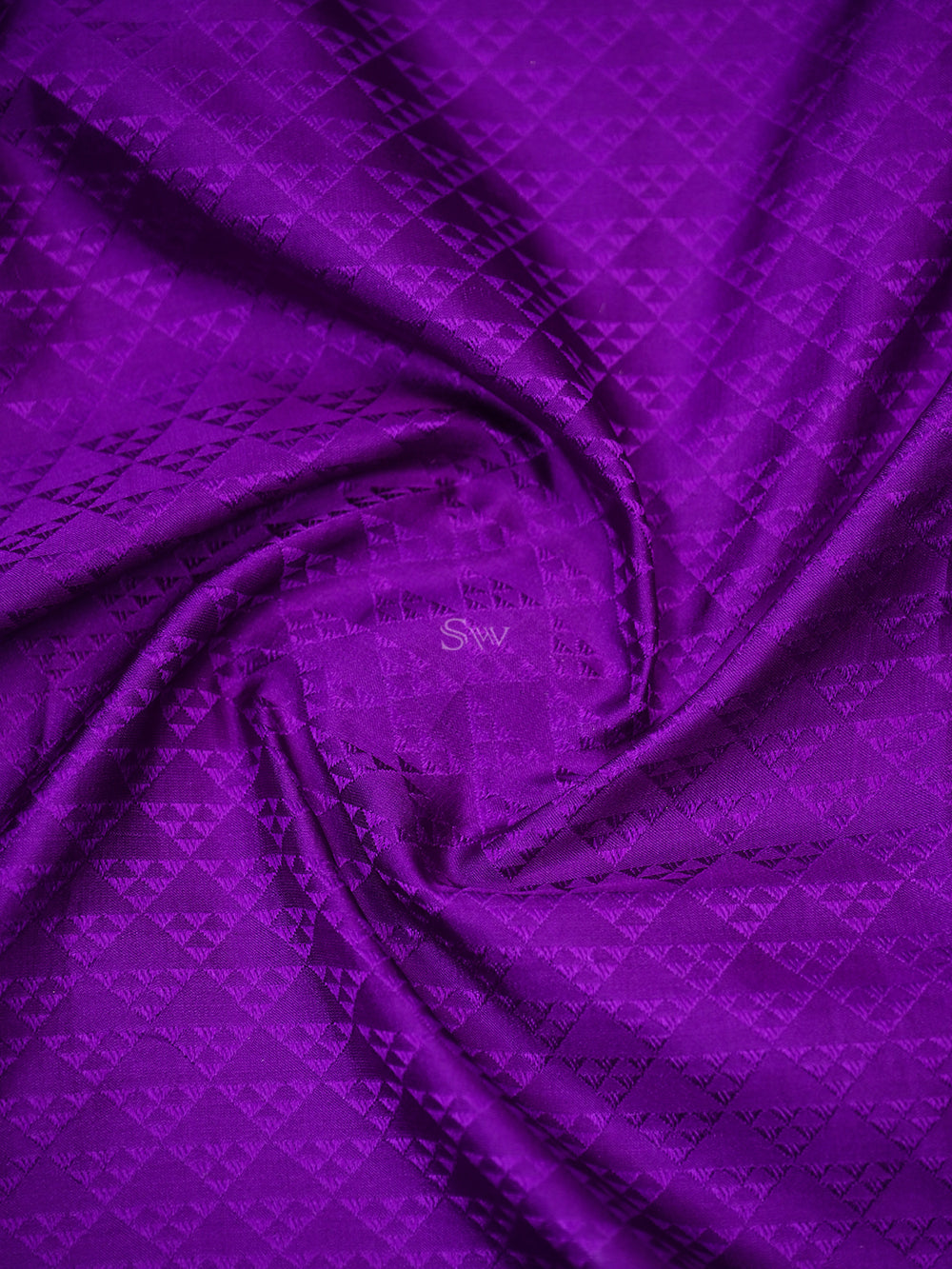 Dark Purple Booti Satin Silk Handloom Banarasi Suit