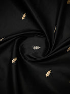 Black Booti Katan Silk Handloom Banarasi Suit - Sacred Weaves