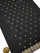 Black Booti Katan Silk Handloom Banarasi Suit - Sacred Weaves
