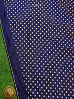 Blue Meenakari Booti Katan Silk Handloom Banarasi Suit - Sacred Weaves