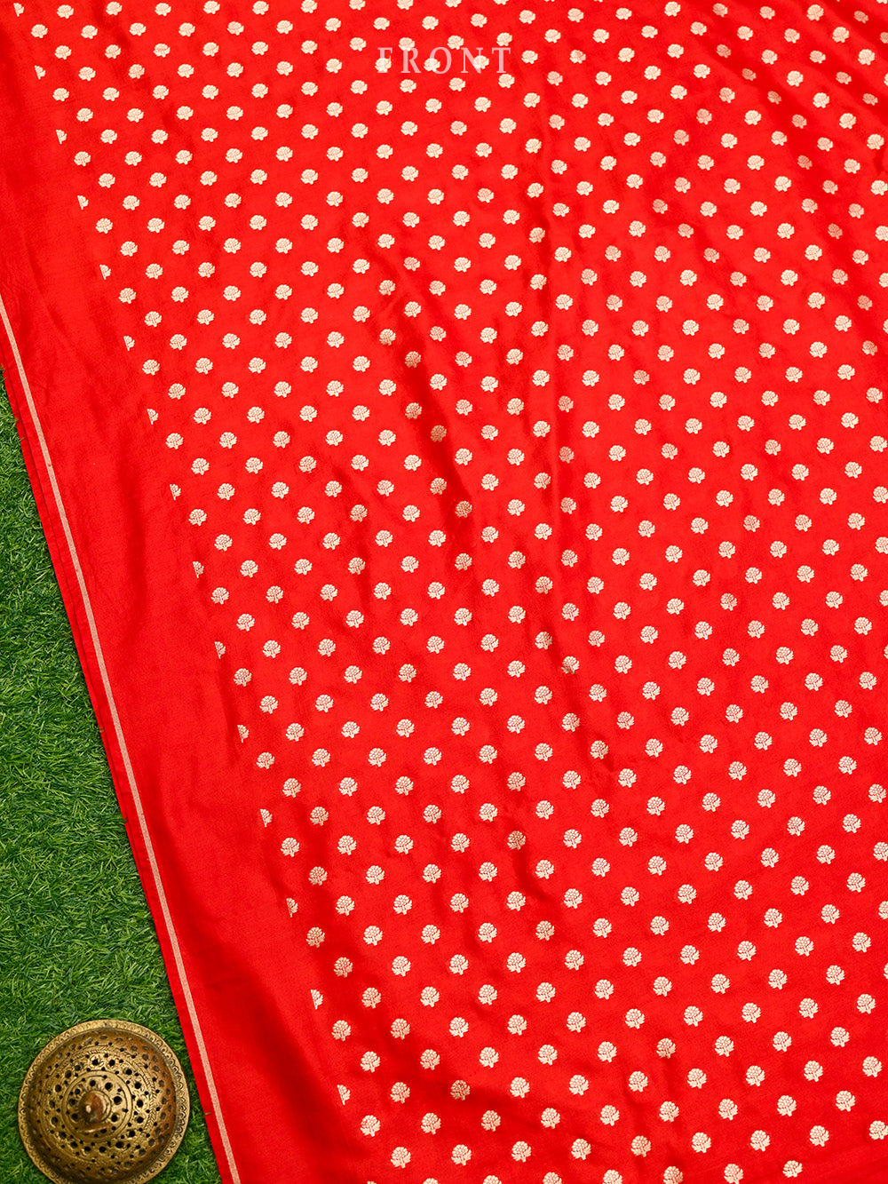 Red Katan Silk Handloom Banarasi Suit - Sacred Weaves