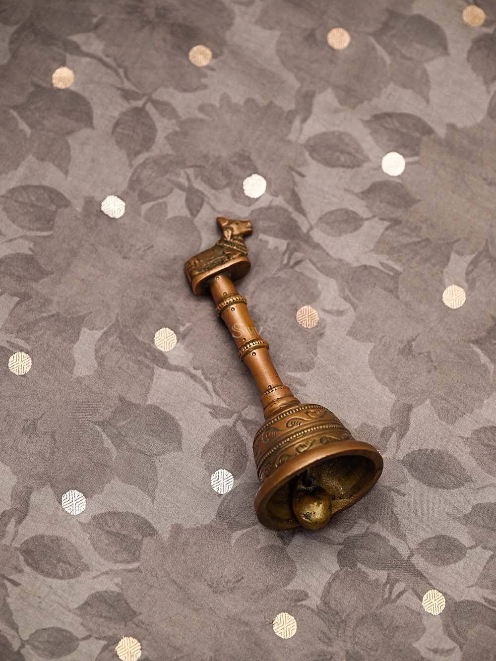 Grey Booti Silk Handloom Banarasi Suit - Sacred Weaves