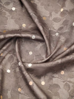 Grey Booti Silk Handloom Banarasi Suit - Sacred Weaves