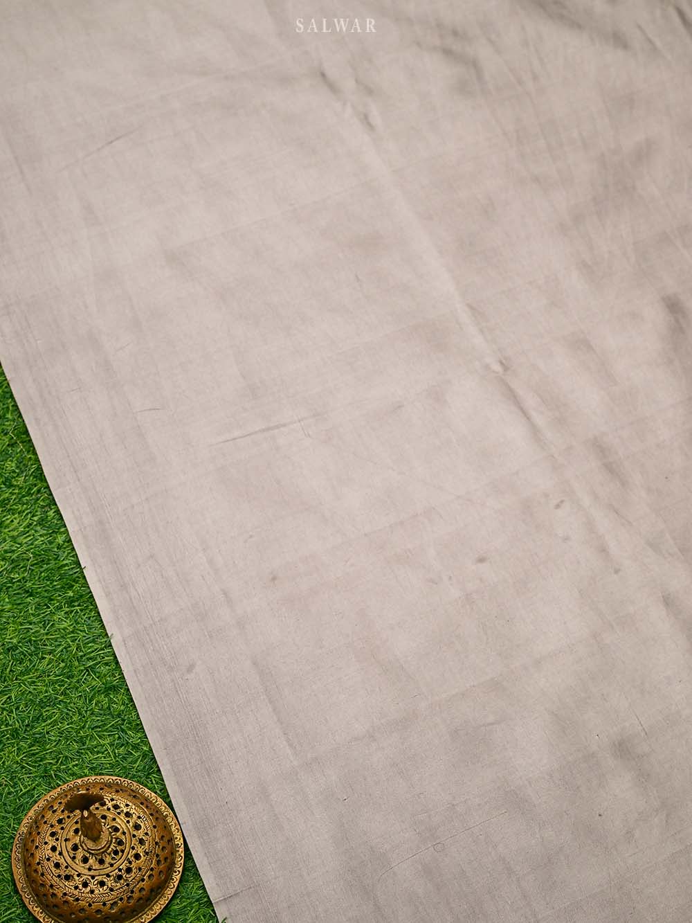 Grey Booti Silk Handloom Banarasi Suit - Sacred Weaves