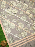Grey Booti Silk Handloom Banarasi Suit - Sacred Weaves