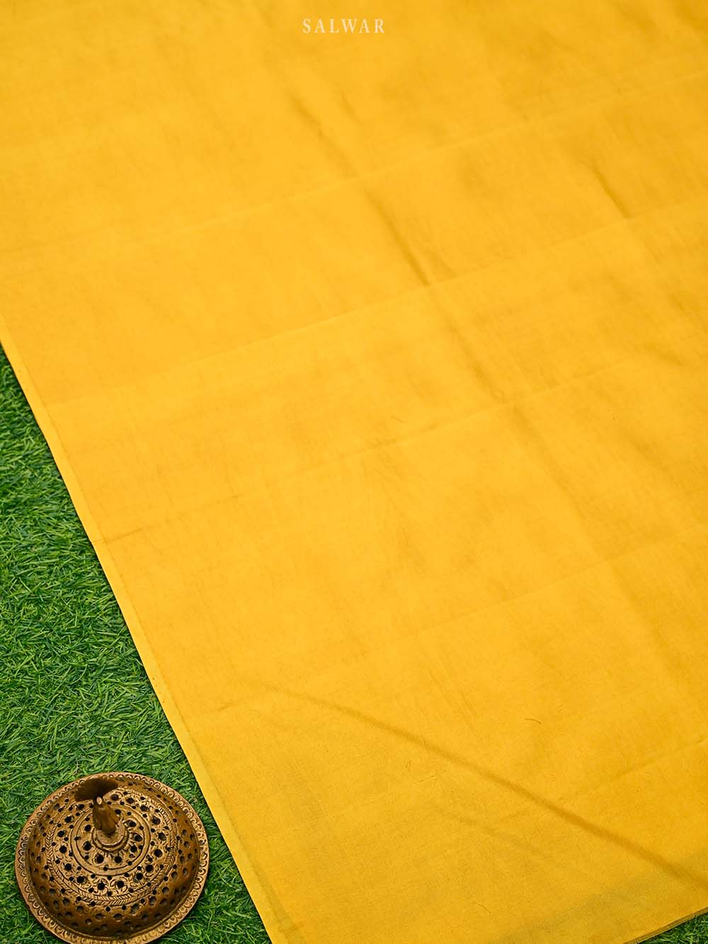 Mustard Booti Silk Handloom Banarasi Suit - Sacred Weaves