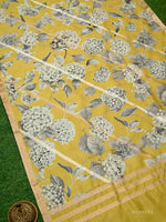Mustard Booti Silk Handloom Banarasi Suit - Sacred Weaves