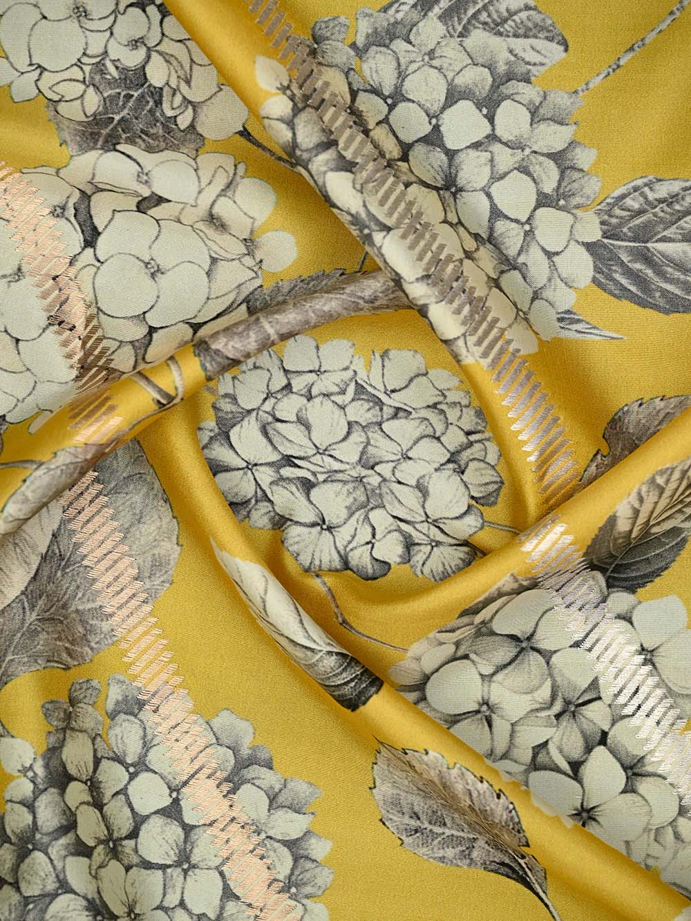 Mustard Booti Silk Handloom Banarasi Suit - Sacred Weaves