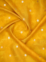 Mustard Booti Silk Handloom Banarasi Suit - Sacred Weaves