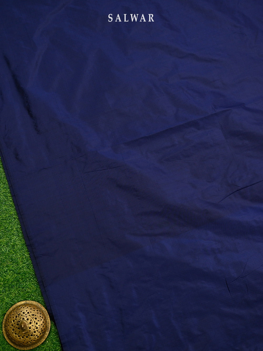 Navy Blue Meenakari Booti Katan Silk Handloom Banarasi Suit