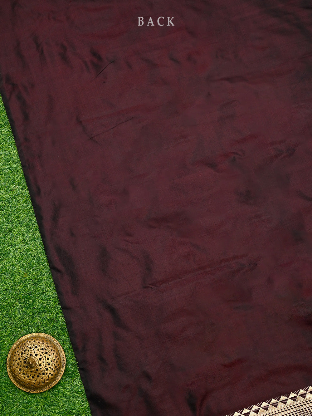 Dark Wine Booti Satin Silk Handloom Banarasi Suit