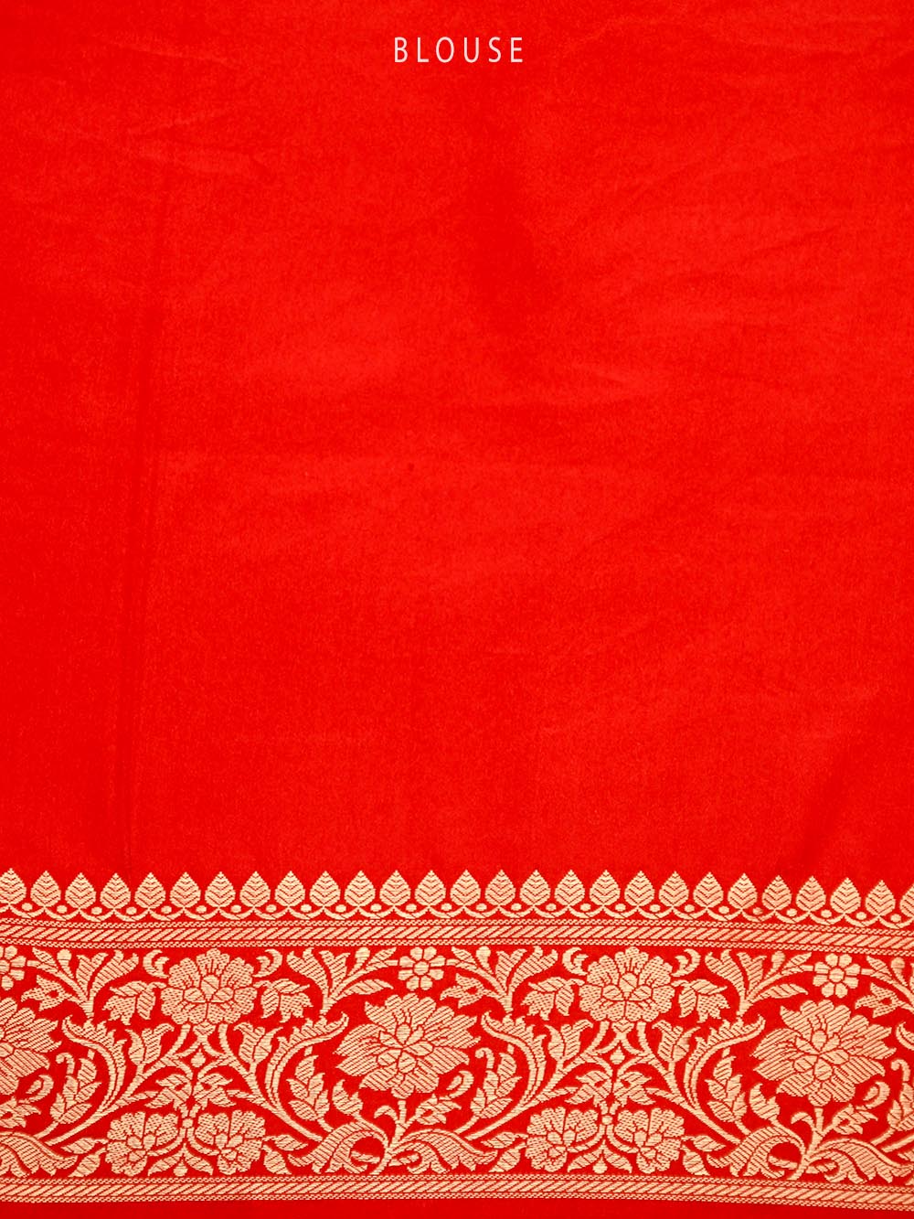 Red Satin Brocade Handloom Banarasi Saree - Sacred Weaves