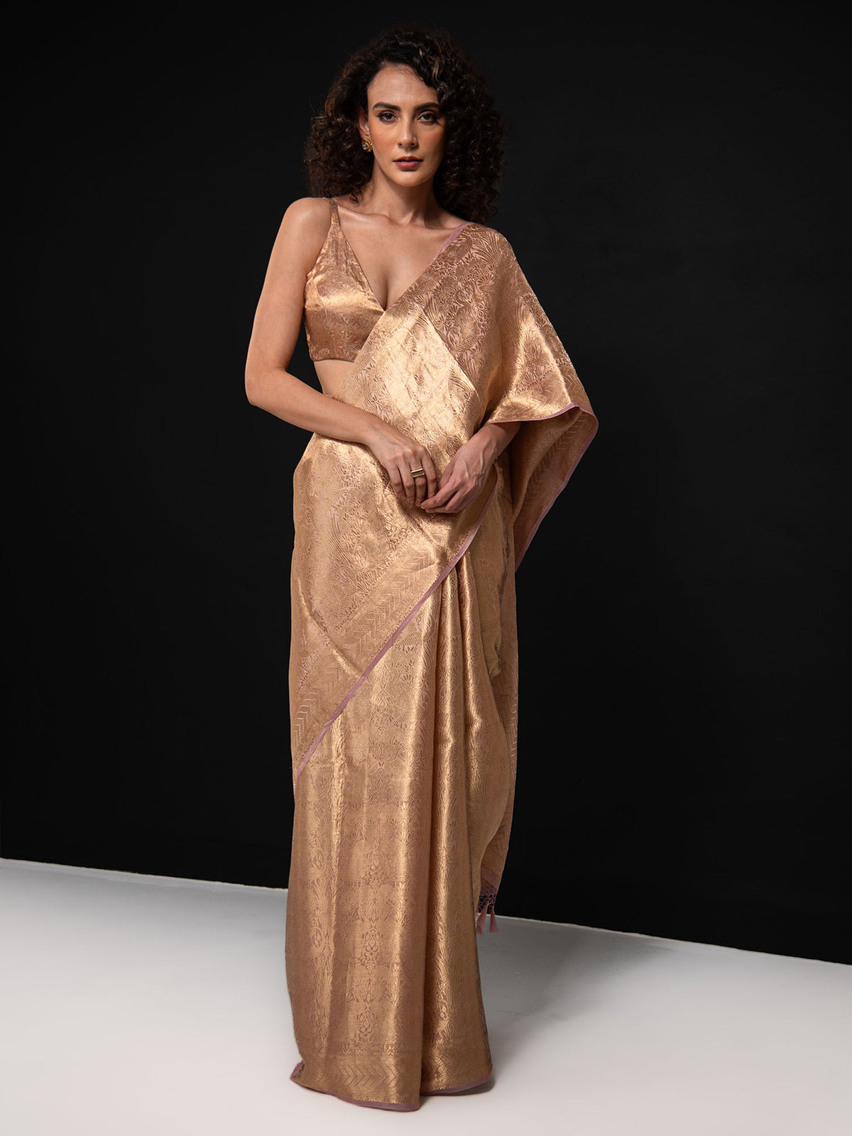 Pastel Purple Tissue Brocade Handloom Banarasi Saree - Sacred Weaves