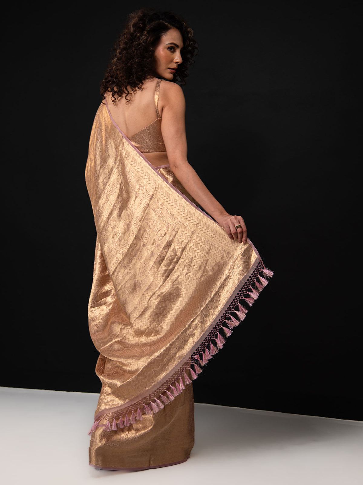 Pastel Purple Tissue Brocade Handloom Banarasi Saree - Sacred Weaves