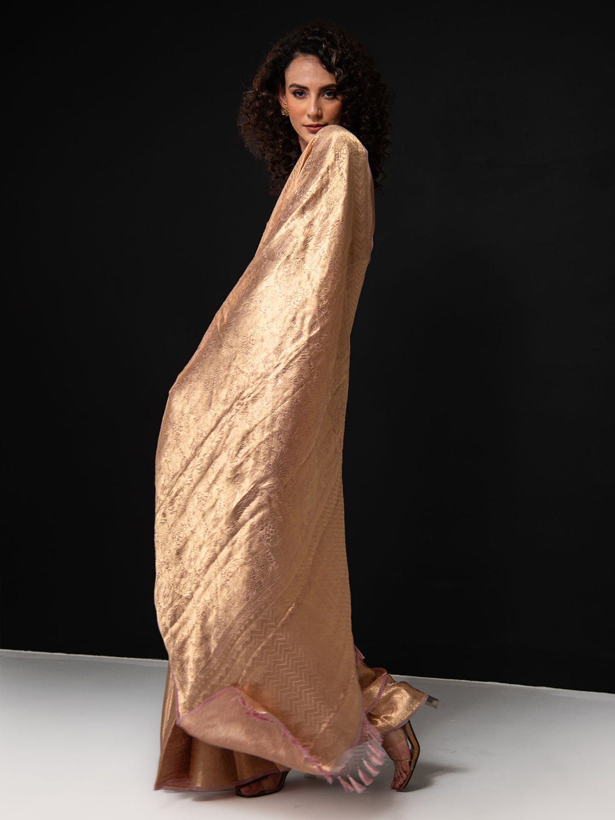 Pastel Purple Tissue Brocade Handloom Banarasi Saree - Sacred Weaves
