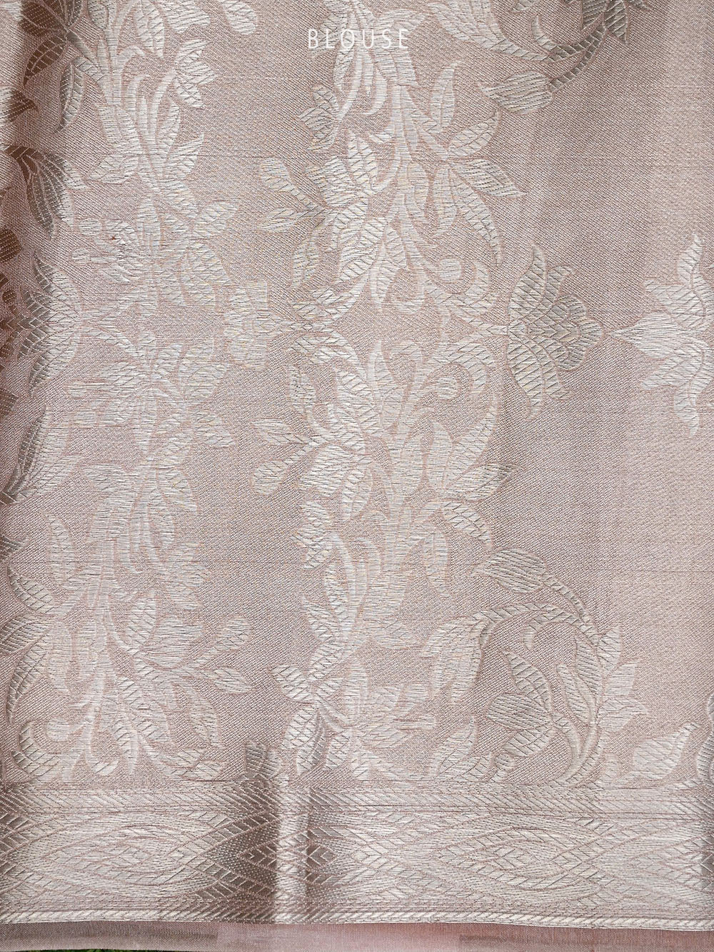 Dusky Pink Tissue Brocade Handloom Banarasi Saree - Sacred Weaves